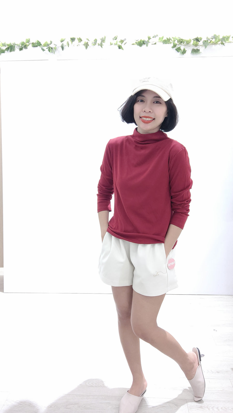 高领长袖百搭上衣
