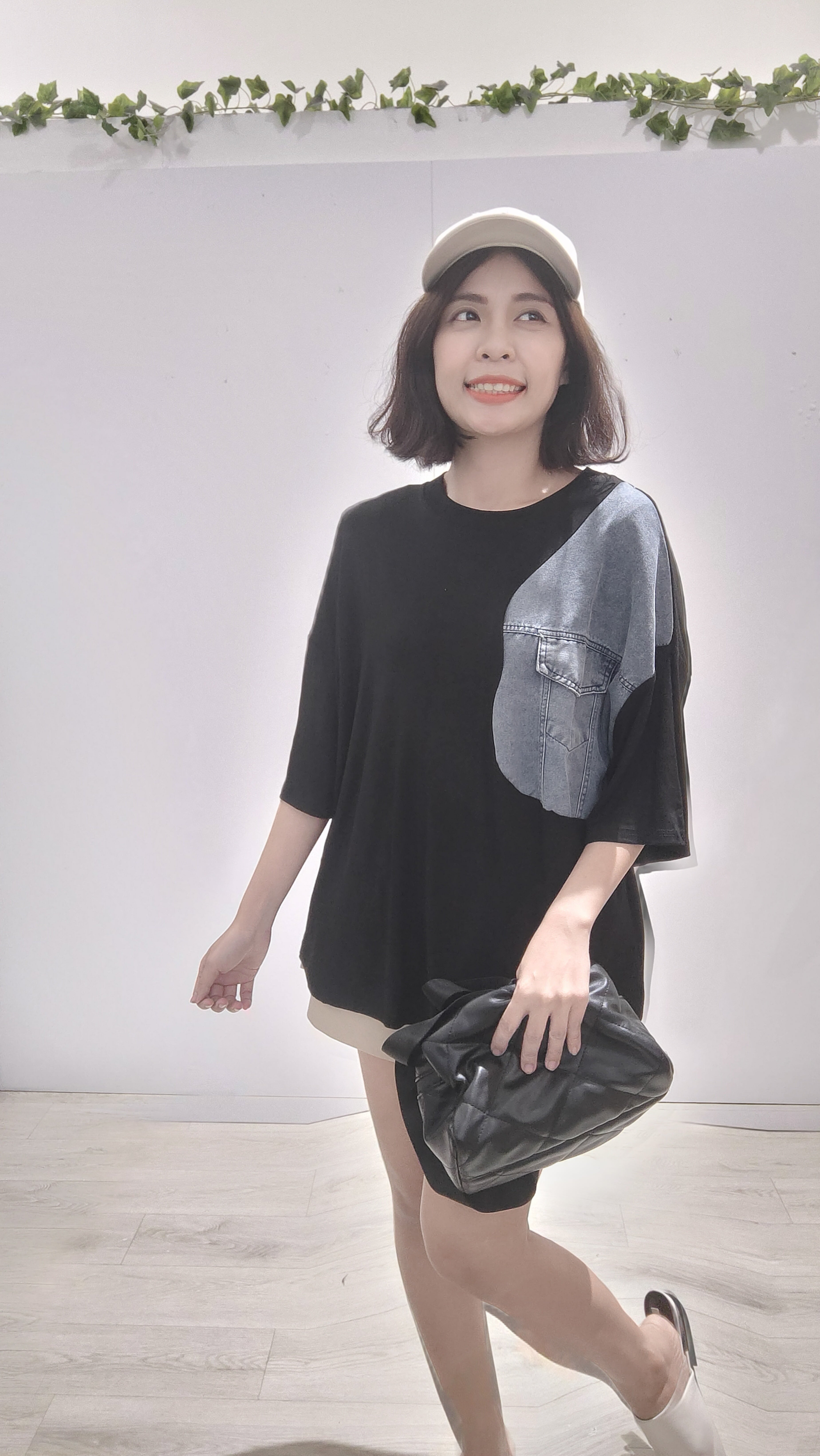 牛仔并棉质上衣