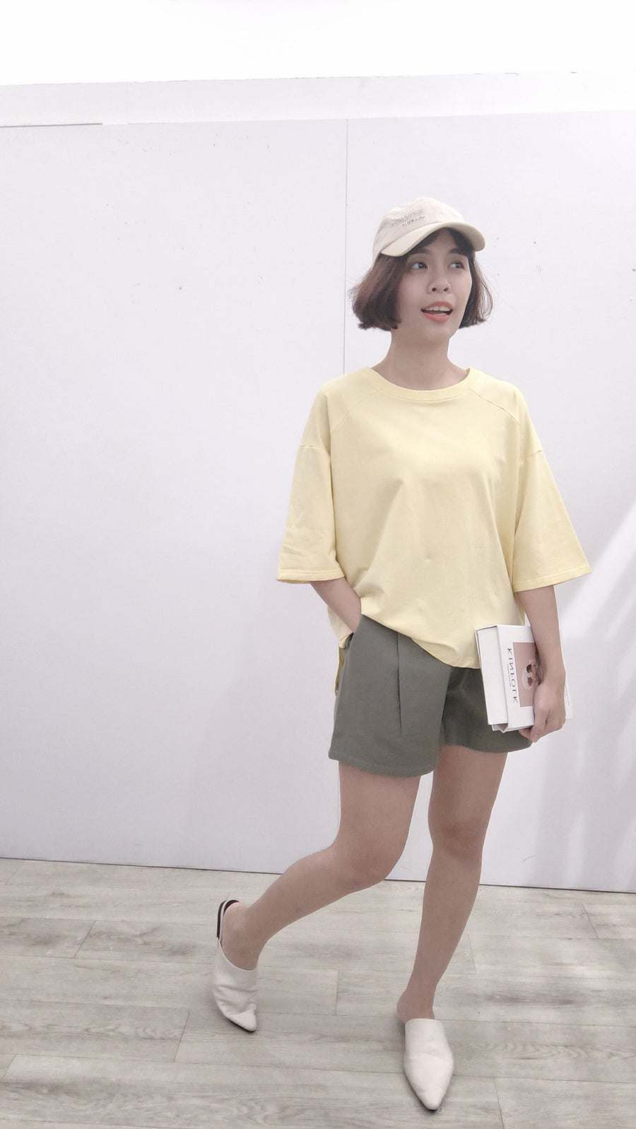甜美色棉质宽松上衣