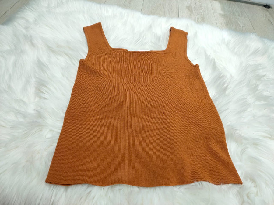 爆款舒服百搭针织四方领背心