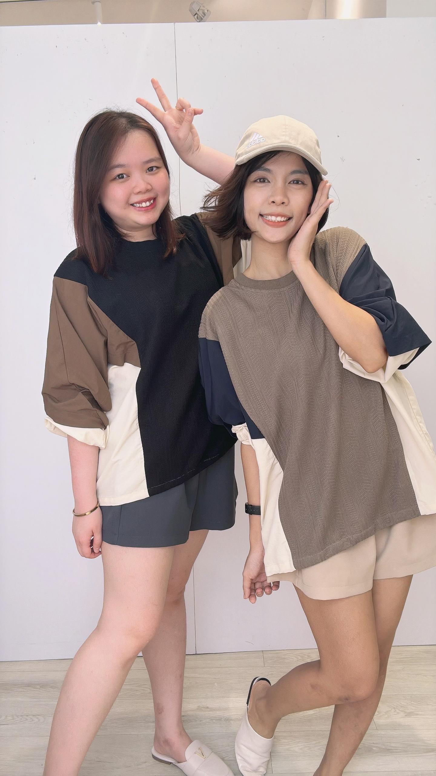 编制撞色防水面料上衣