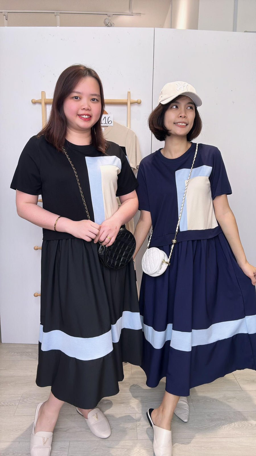 韩版并色套裙