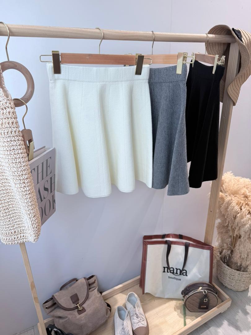 针织弹力短半裙