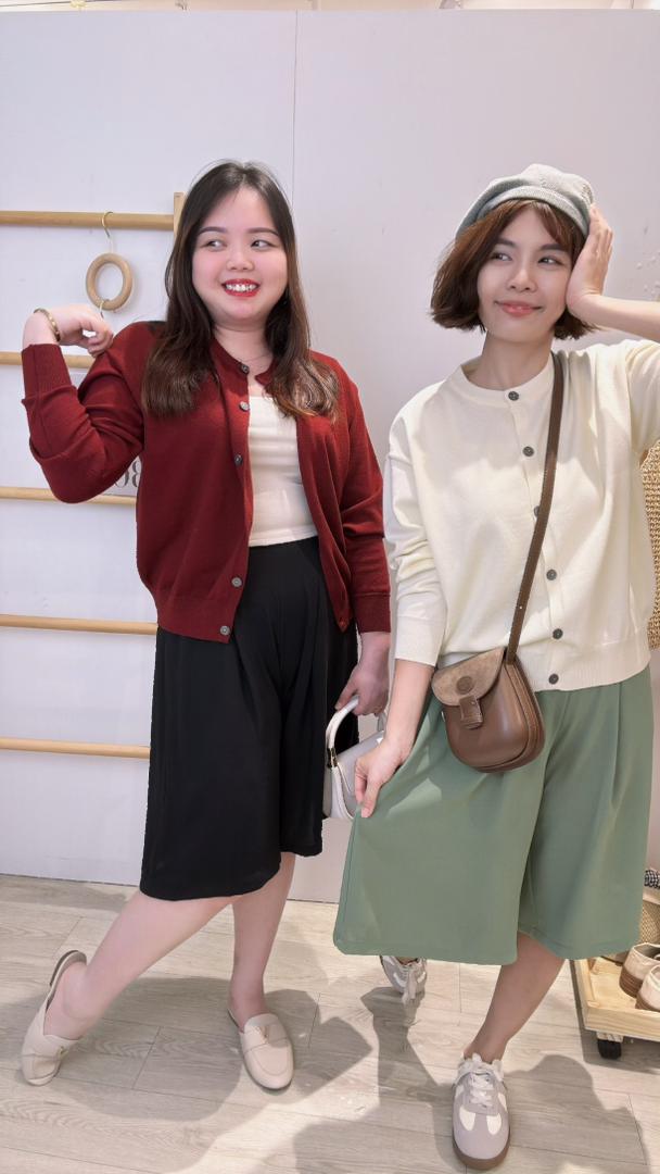 软针织单色外套