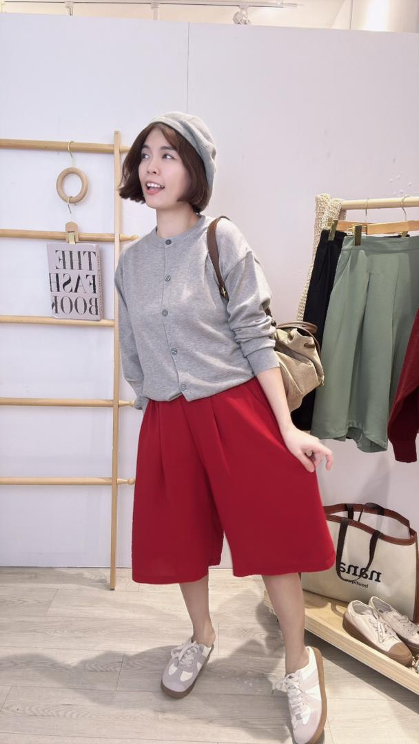 软针织单色外套