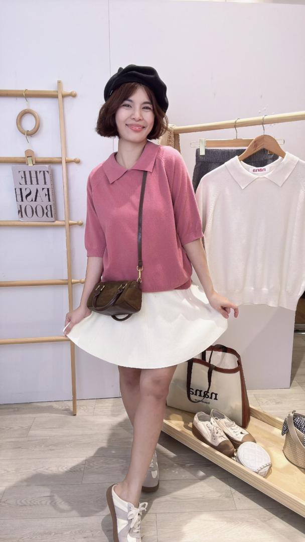 针织弹力短半裙