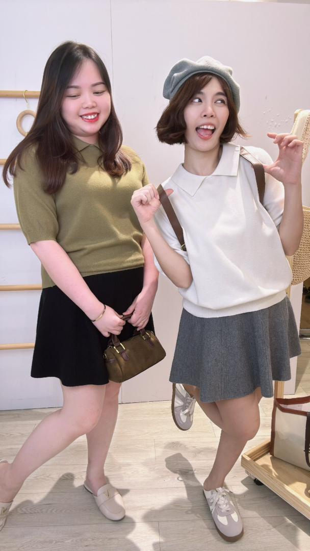 针织弹力短半裙