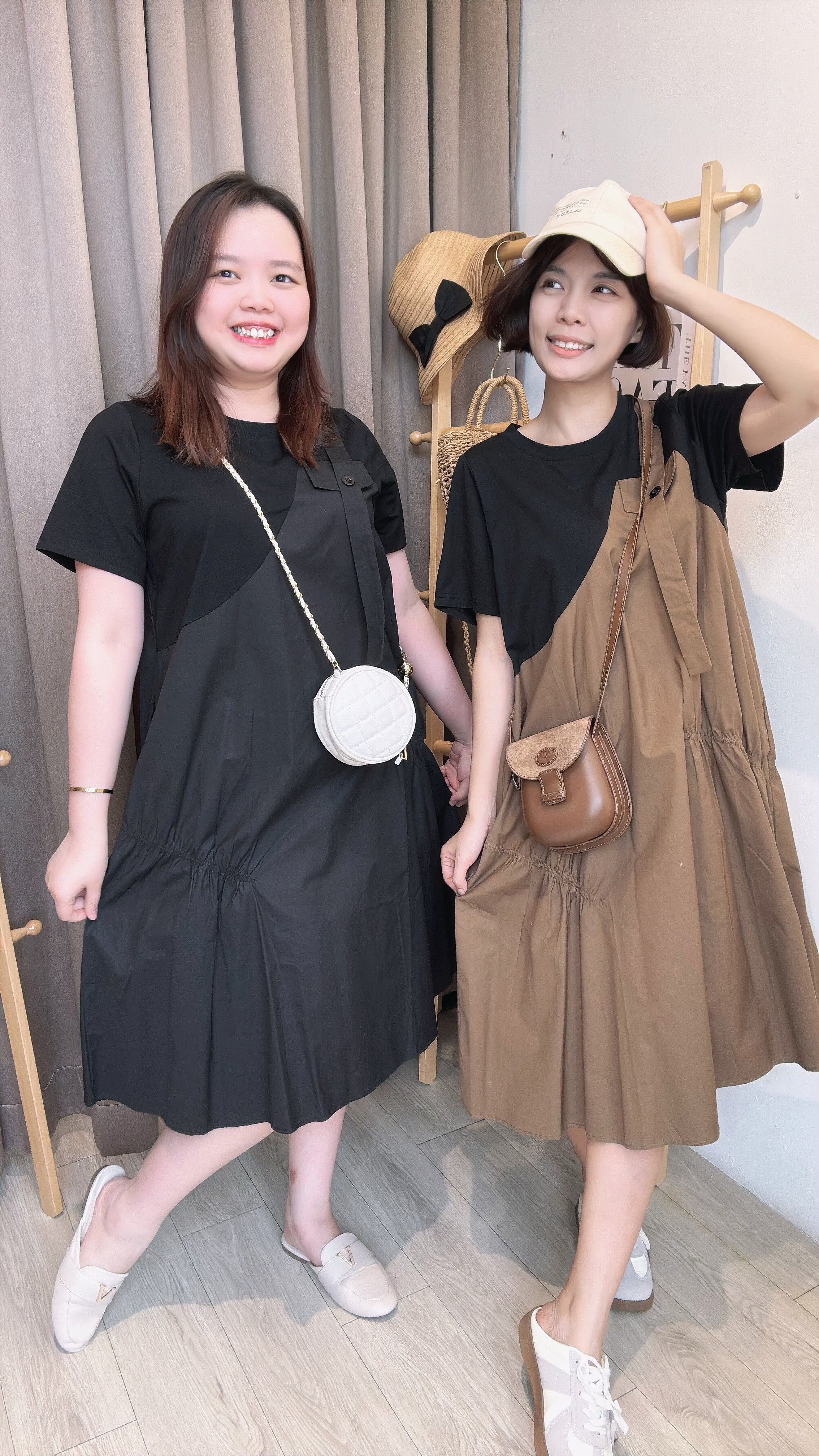polyester并接设计套裙