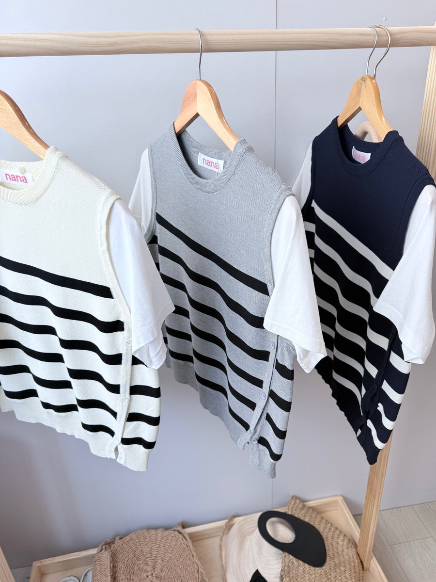 Cotton冰丝针织撞色上衣